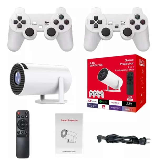 Combo Proyector Profesional 2 En 1 Con Juegos Y Controles Y3